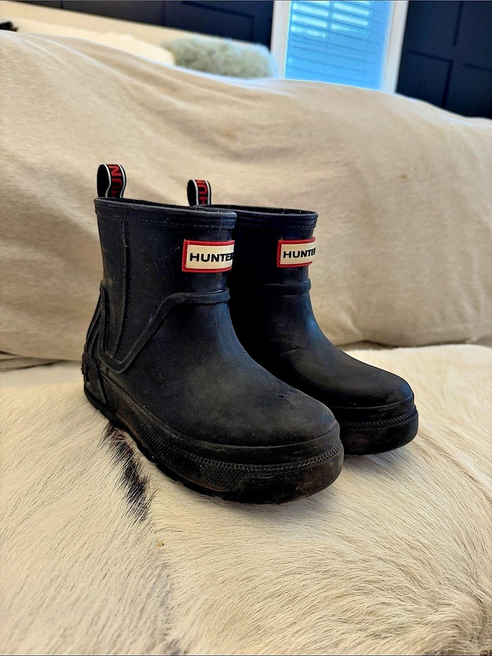 Kids Hunter Insulated georgey Short Boot Black Rain Boots